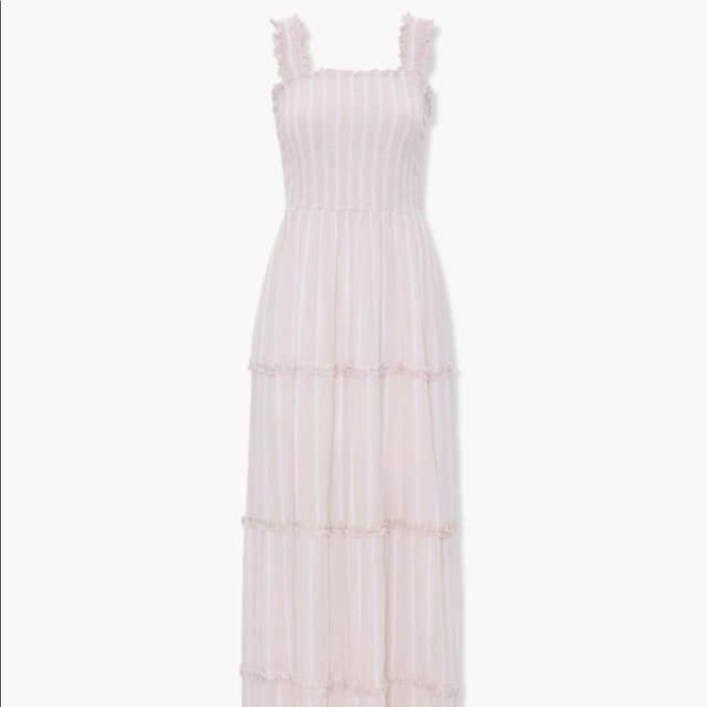 Striped Ruffle Maxi Dress